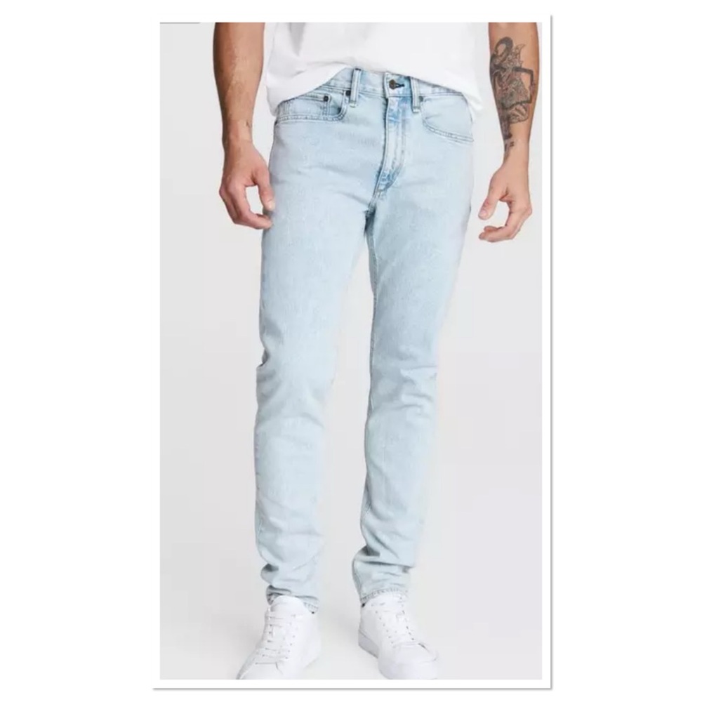 rag & bone Slim Men's Jeans in Light Wash Blue